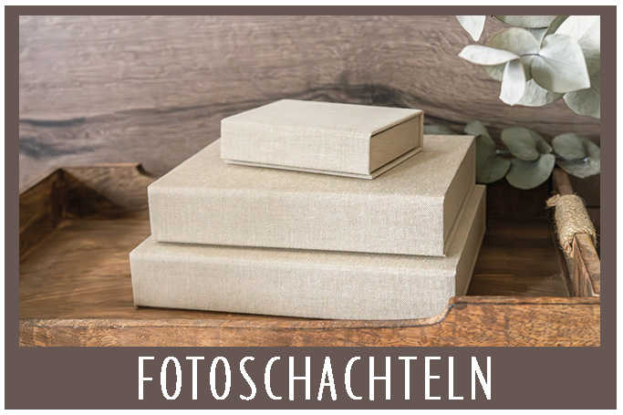 Leinen Schachtel Fotoschachtel